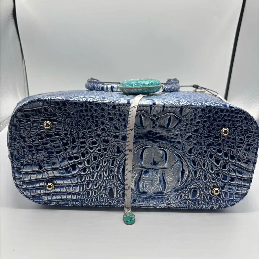 Brahmin Jeanne Leather Large Tote Style Bag Coastal Blue Melbourne - Picture 14 of 15